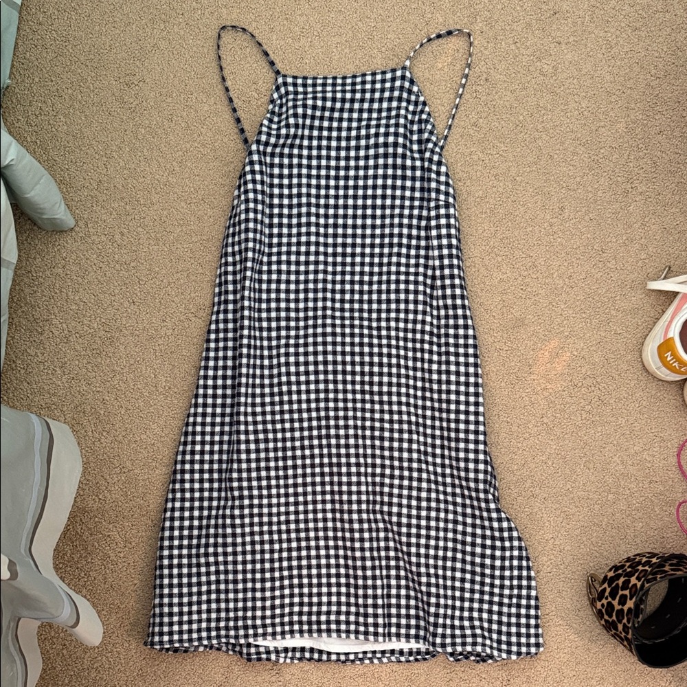 Abercrombie & Fitch Navy and White perfect SPRINBGREAK Checkered Dress